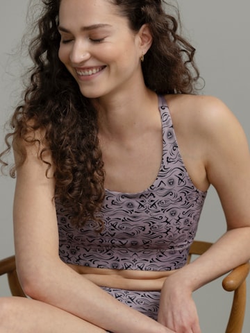 Hey Honey - Bustier Sujetador deportivo 'Criss Cross' en lila