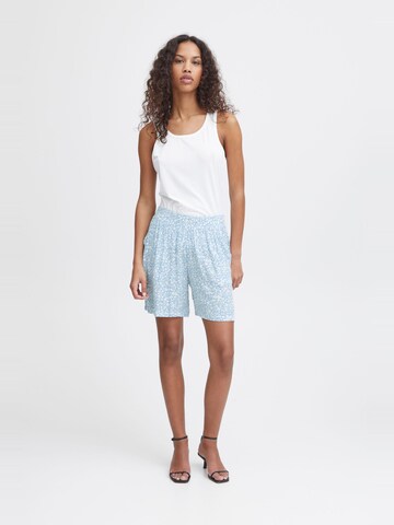 ICHI Regular Broek 'Marrakech' in Blauw