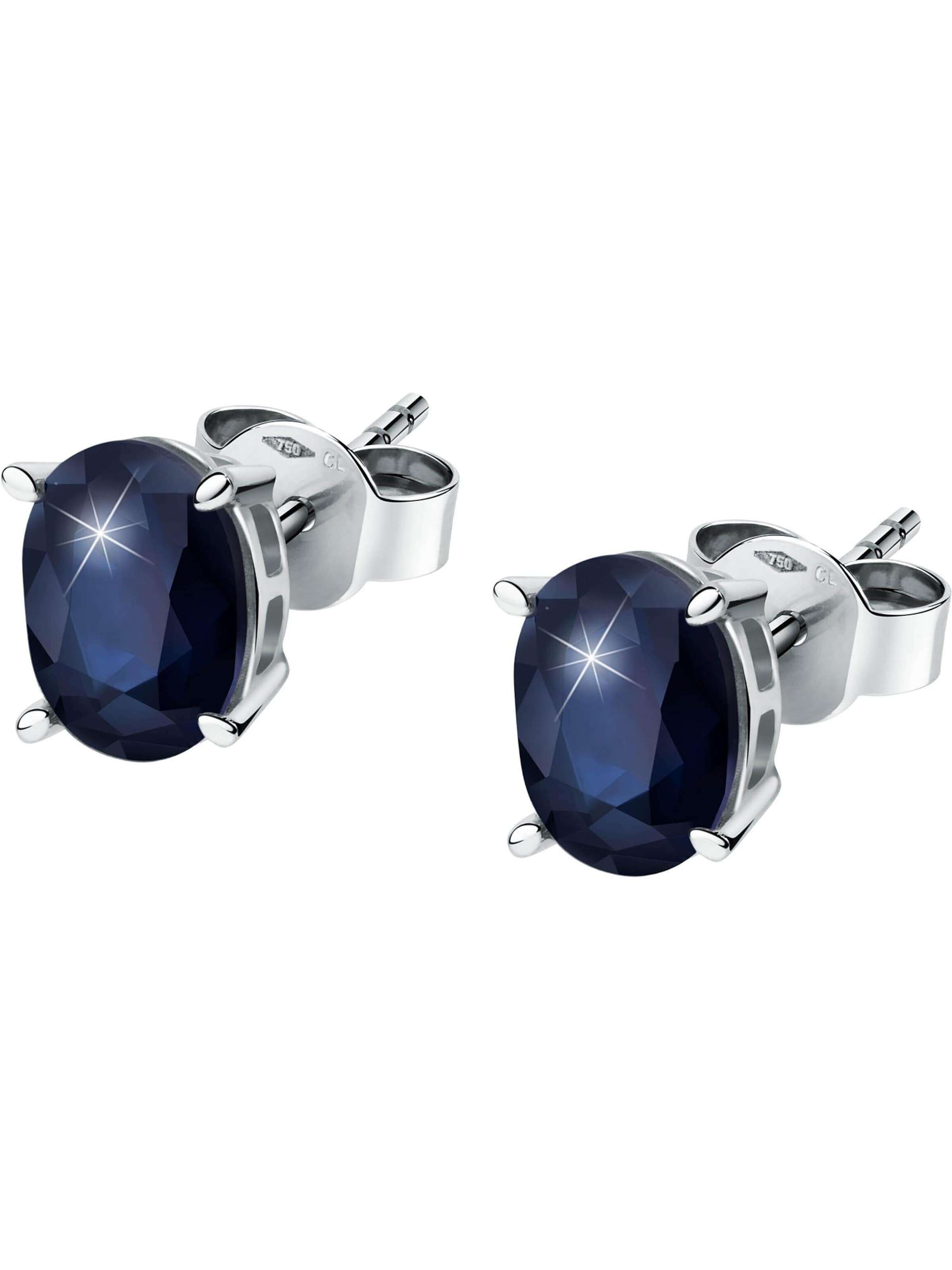 CHRIST Ohrringe in Blau: Vorderseite