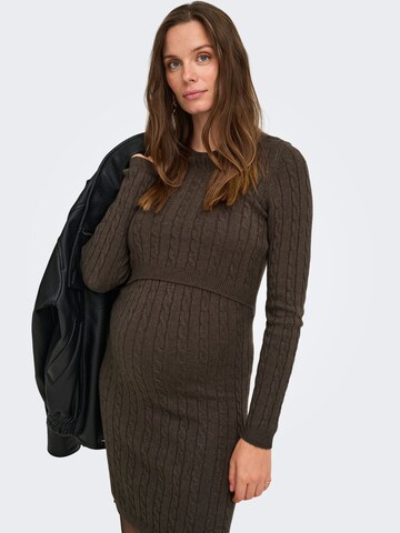 Robes en maille 'OLMMera' Only Maternity en marron