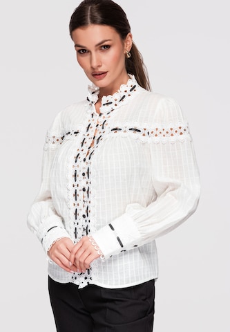 Ombre Blouse in White