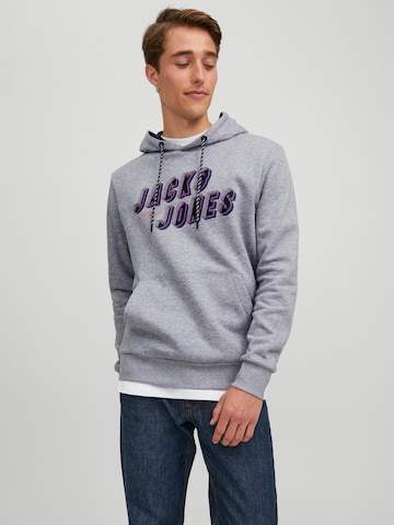 JACK & JONES Суичър 'Friday' в сиво: отпред