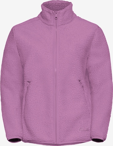 JACK WOLFSKIN Athletic Fleece Jacket in Purple: front