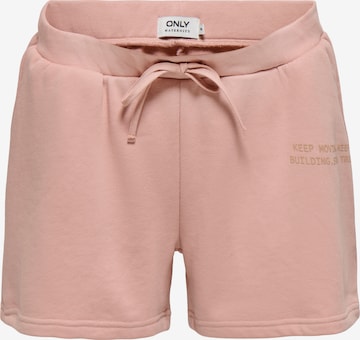 Regular Pantalon 'OLMELENA' Only Maternity en rose : devant