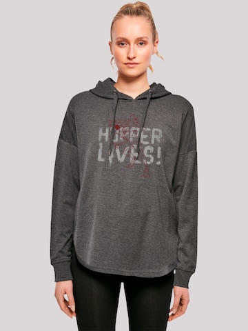 F4NT4STIC Sweatshirt 'Stranger Things Hoppers Live Netflix TV Series' in Grey: front