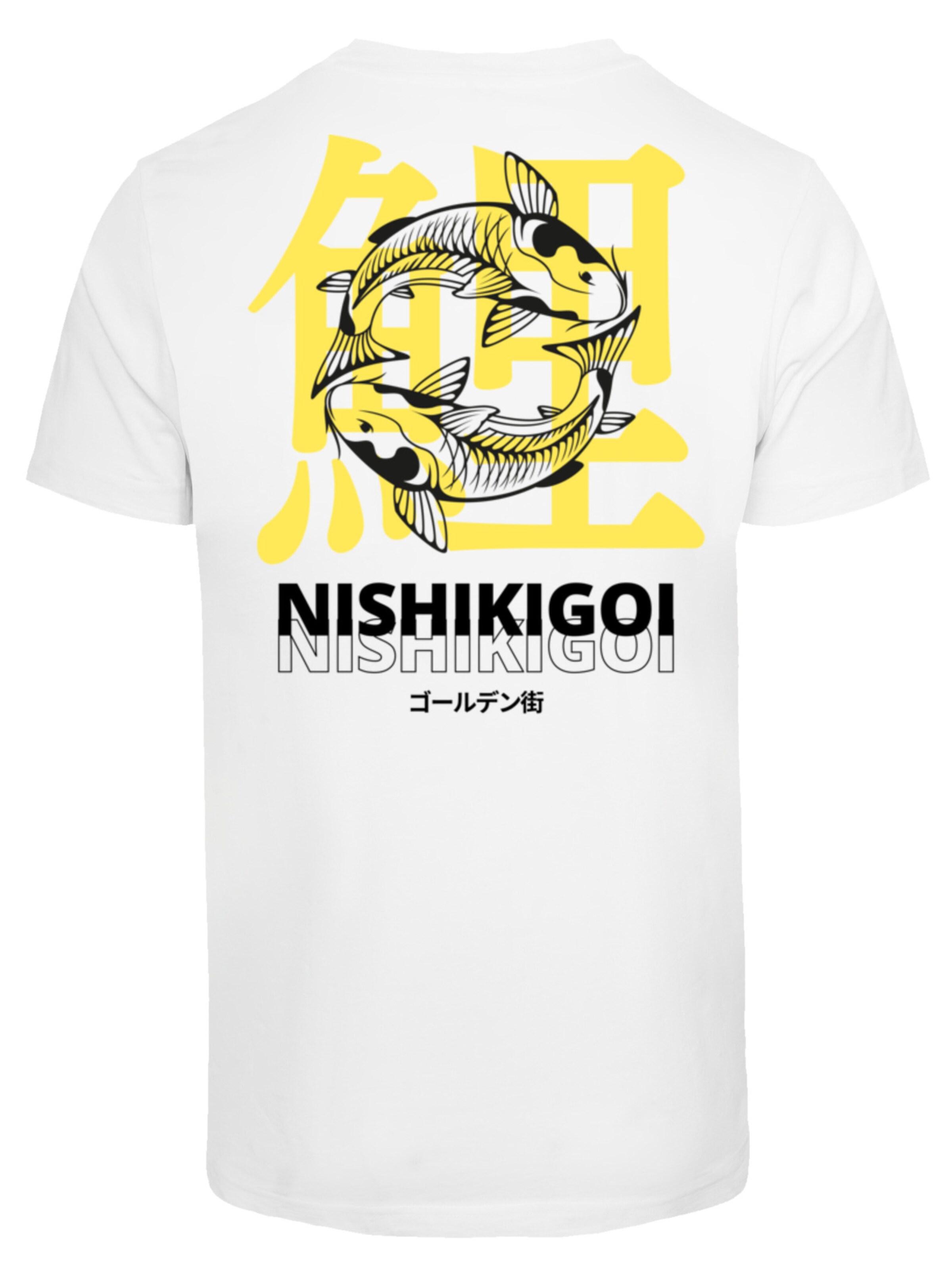 T-Shirt 'Koi Golden Gai' F4NT4STIC en blanc