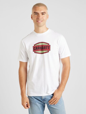 Carhartt WIP T-shirt 'Press Script' i vit: framsida