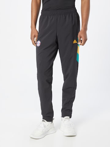 ADIDAS SPORTSWEAR Tapered Workout Pants in Black: front