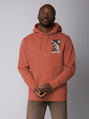 Watapparel Sweatshirt ' Tarot The Lovers ' in Bruin: voorkant