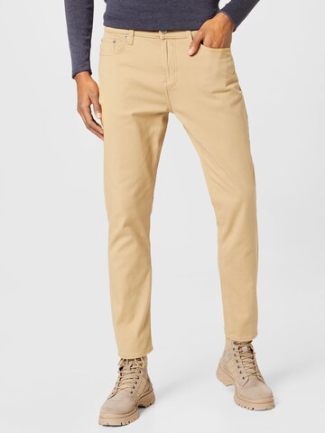 Regular Pantalon HOLLISTER en marron : devant