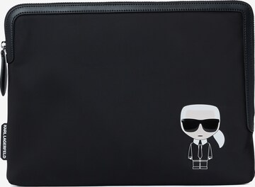 melns Karl Lagerfeld Soma portatīvajam datoram: no priekšpuses