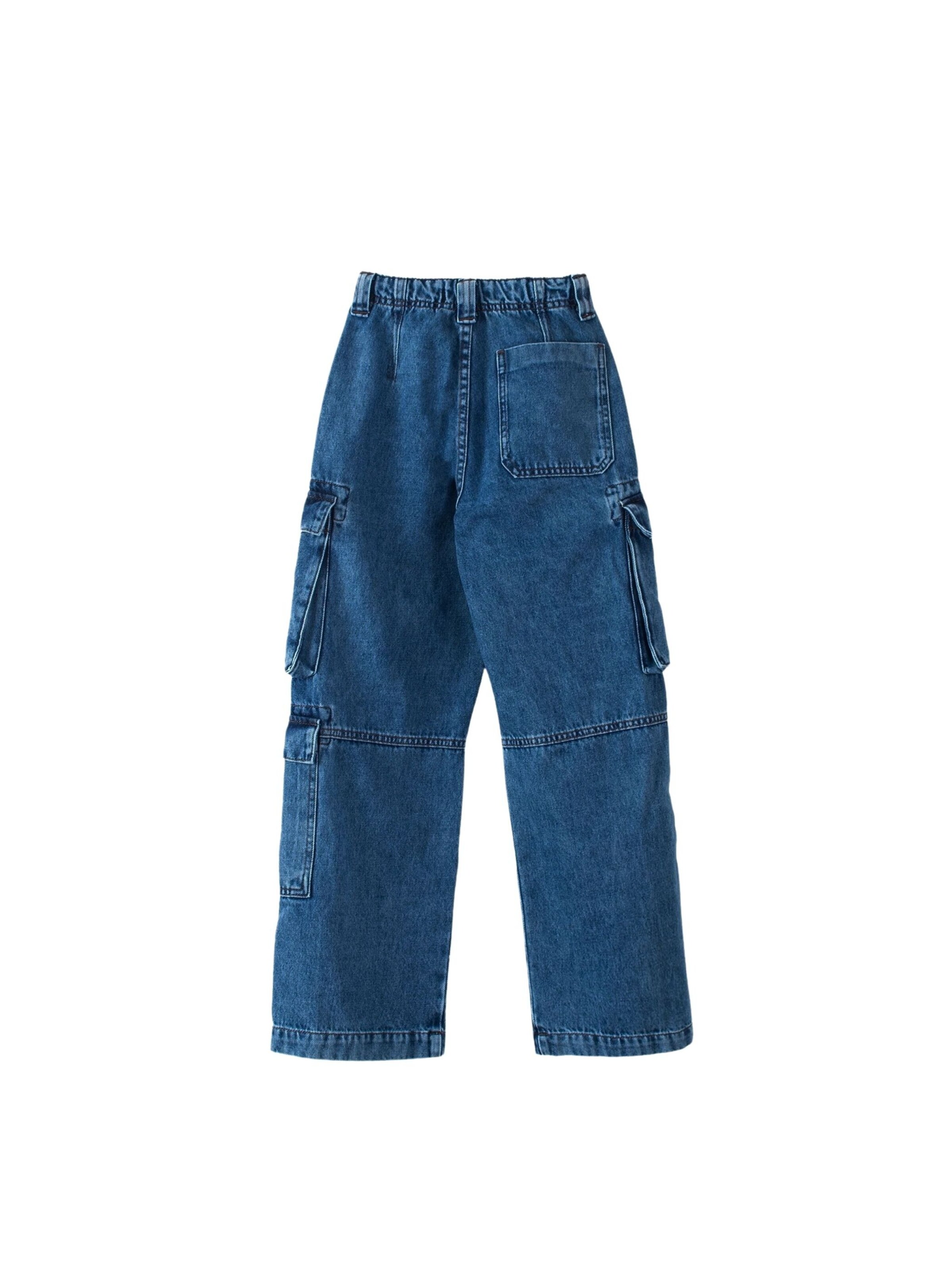 Solang Regular Hose Multicargo-Jeans in Blau