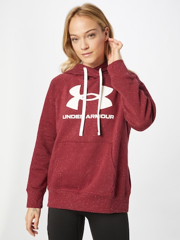 UNDER ARMOUR Sportief sweatshirt in Rood: voorkant