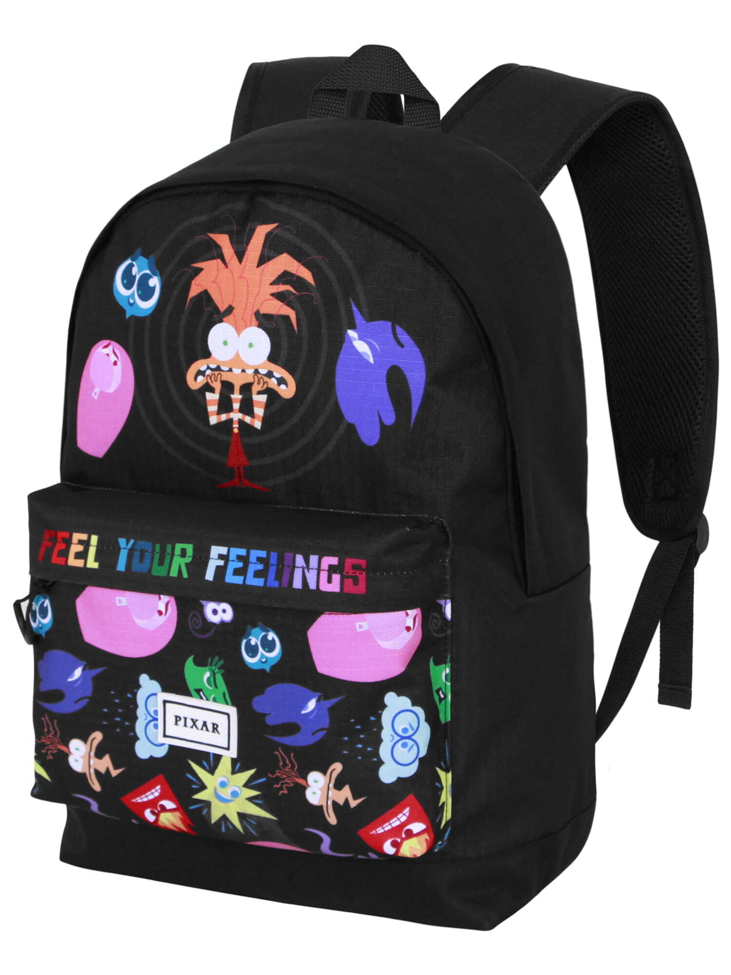 DISNEY Backpack 'Inside Out' in Black: front