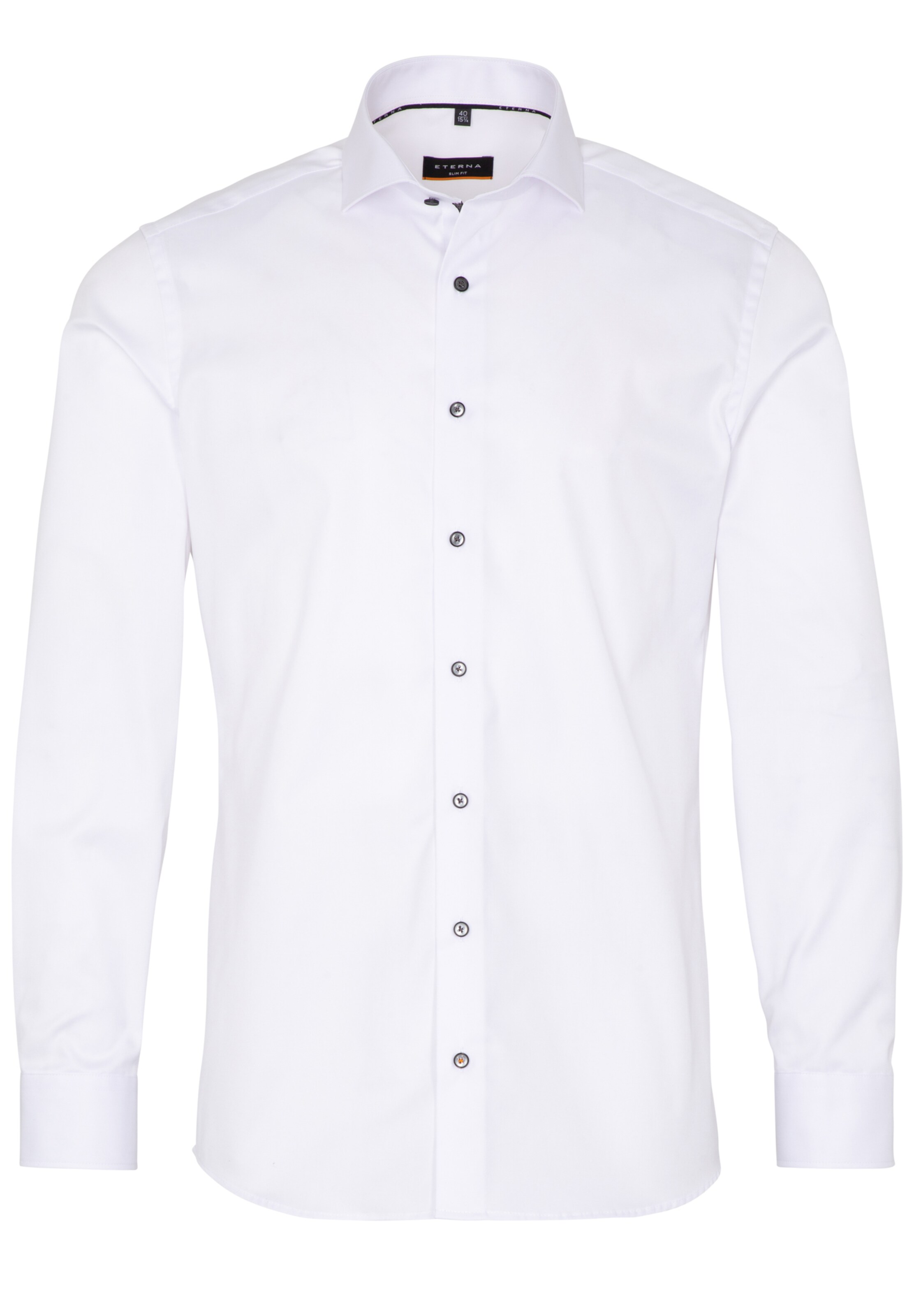 ETERNA Slim fit Button Up Shirt in White: front