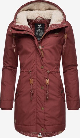 Ragwear Winterparka in Rood: voorkant