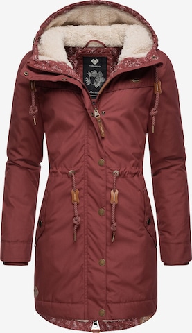 Ragwear Winter parka in Red: front