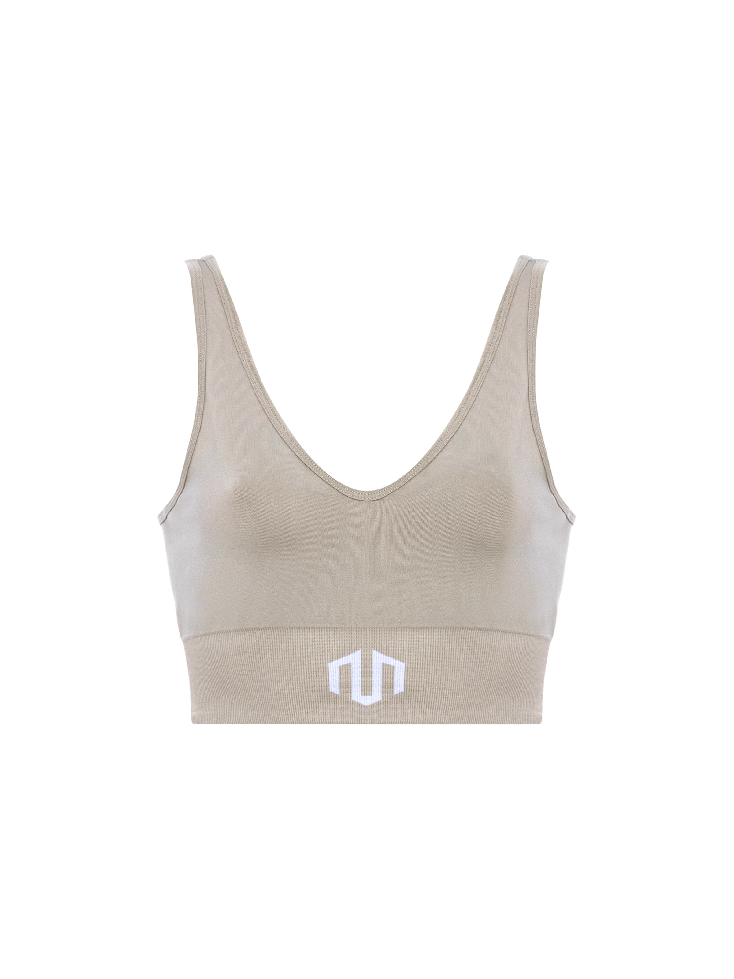 Bustino Reggiseno sportivo 'Naikan' di MOROTAI in beige: frontale