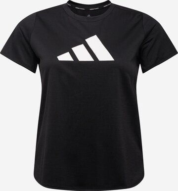 ADIDAS PERFORMANCE - Camiseta funcional en negro: frente