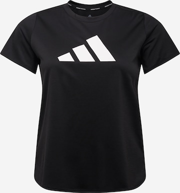 ADIDAS PERFORMANCE - Camisa funcionais em preto: frente