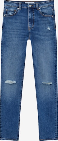 Pull&Bear Skinny Jeans in Blue: front