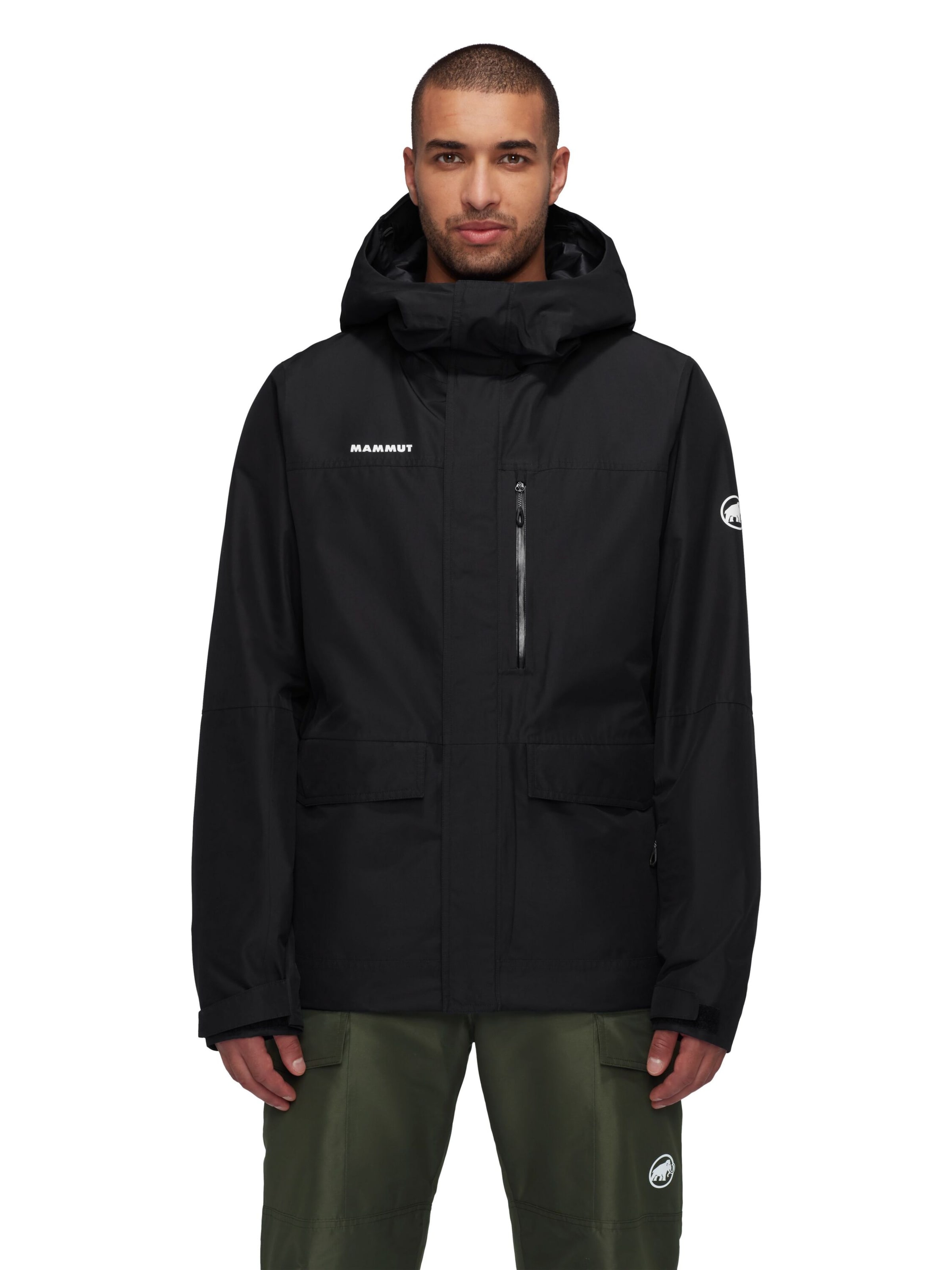 MAMMUT Athletic Jacket 'Fall Line Hs' in Black: front