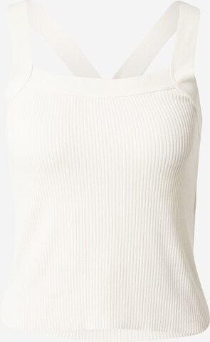 UNITED COLORS OF BENETTON - Top de punto en blanco: frente