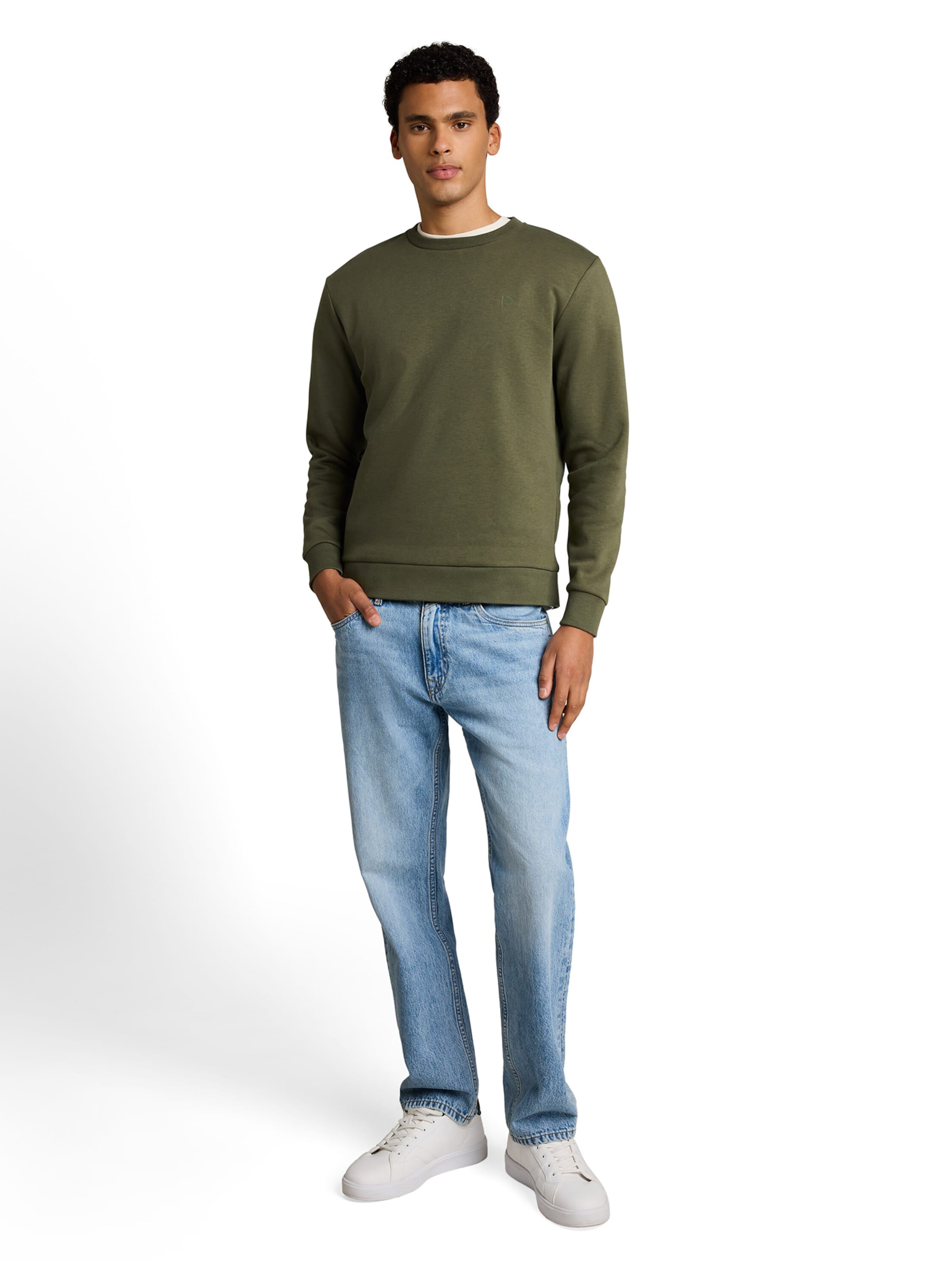 TOM TAILOR DENIM Collegepaita värissä vihreä