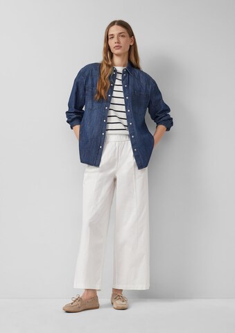 Wide Leg Pantalon s.Oliver en blanc