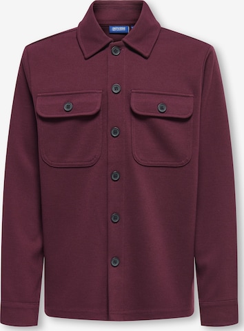 Only & Sons Junior Overhemd 'OSJNew Kodyl' in Rood: voorkant
