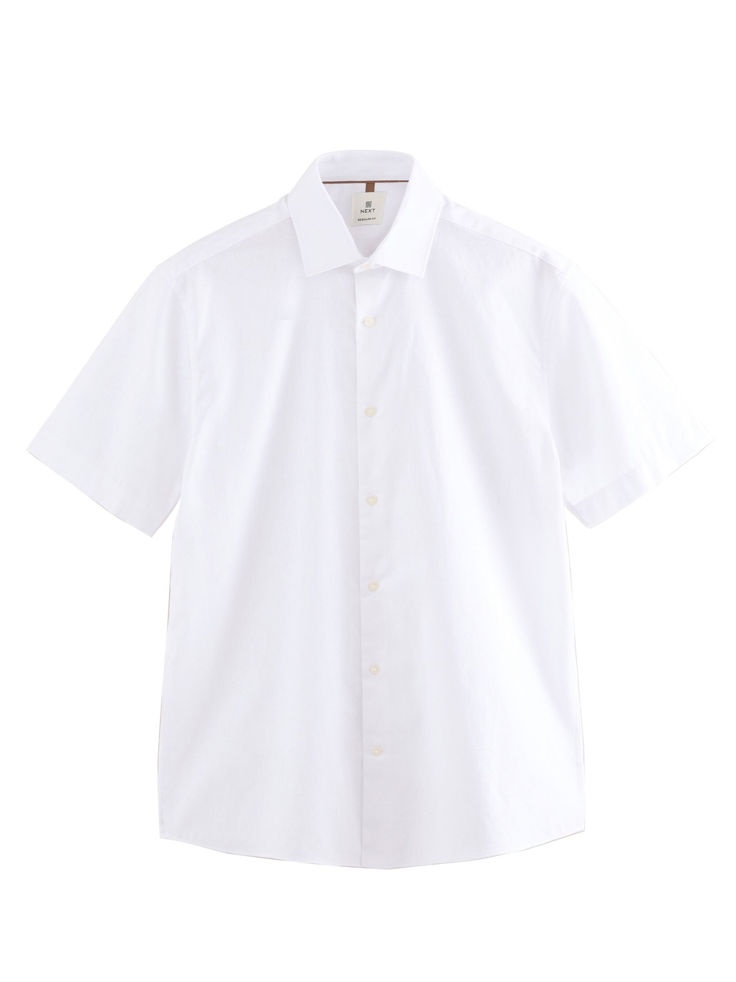 Next Regular fit Button Up Shirt in White: front