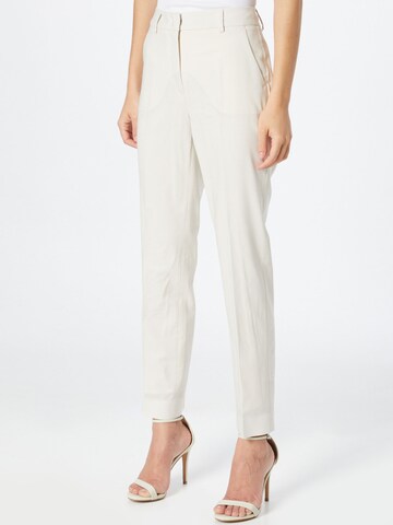 Weekend Max Mara Tapered Trousers with creases in Beige: front