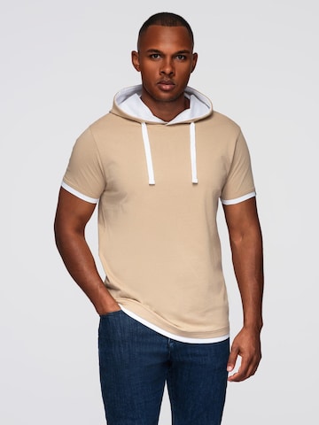 Ombre T-Shirt in Beige: Vorderseite
