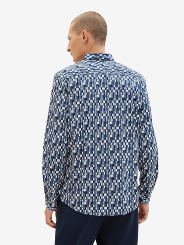 TOM TAILOR Regular fit Button Up Shirt in Blue