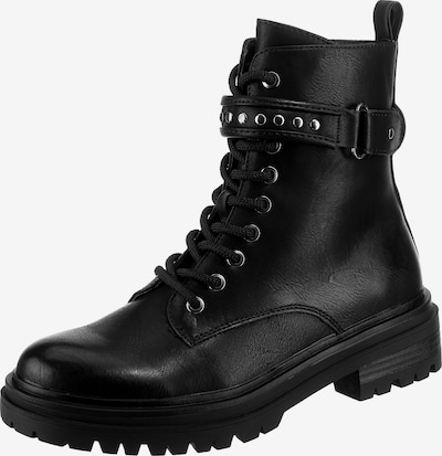 SuperCracks Schnürstiefelette in schwarz, Produktansicht