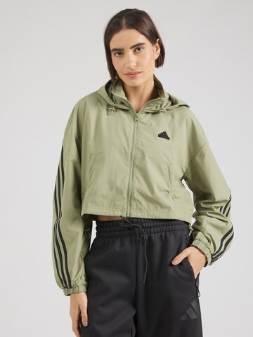 ADIDAS SPORTSWEAR - Chaqueta deportiva en verde: frente