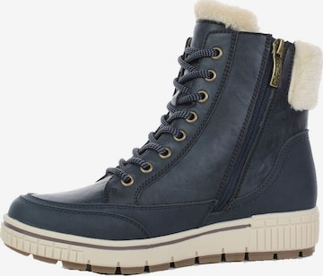 Relife Stiefelette , warm gefüttert, Weite G in Blau: Vorderseite