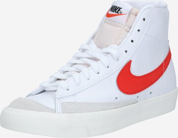 Baskets hautes 'Blazer Mid 77' Nike Sportswear en blanc : devant