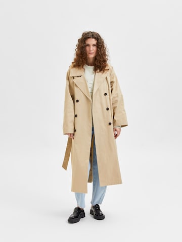 SELECTED FEMME Between-Seasons Coat in Beige: front