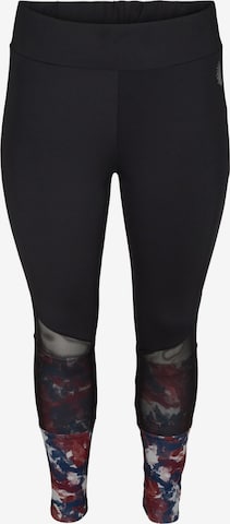 Active by Zizzi Workout Pants 'ATALULA' in Black: front