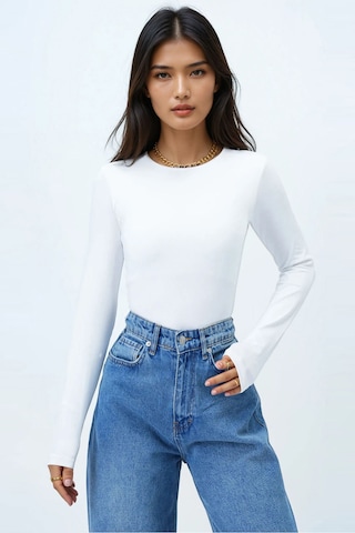 Tricou de la Trend Alaçatı Stili pe alb: față