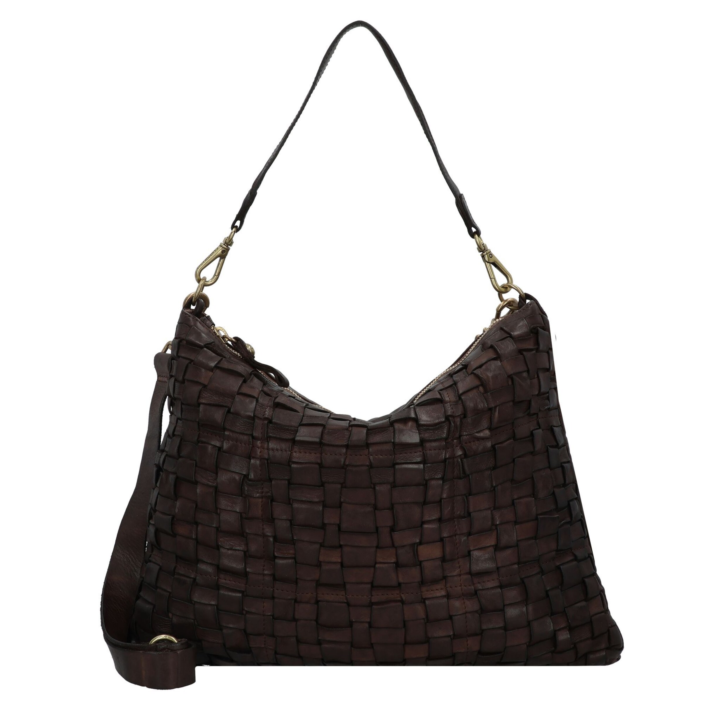 Campomaggi Schoudertas in Bruin: voorkant