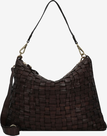 Sac bandoulière Campomaggi en marron : devant