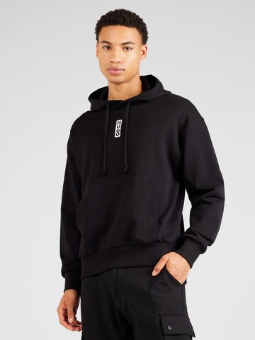 HUGO Sweatshirt 'Diushi' in Black: front