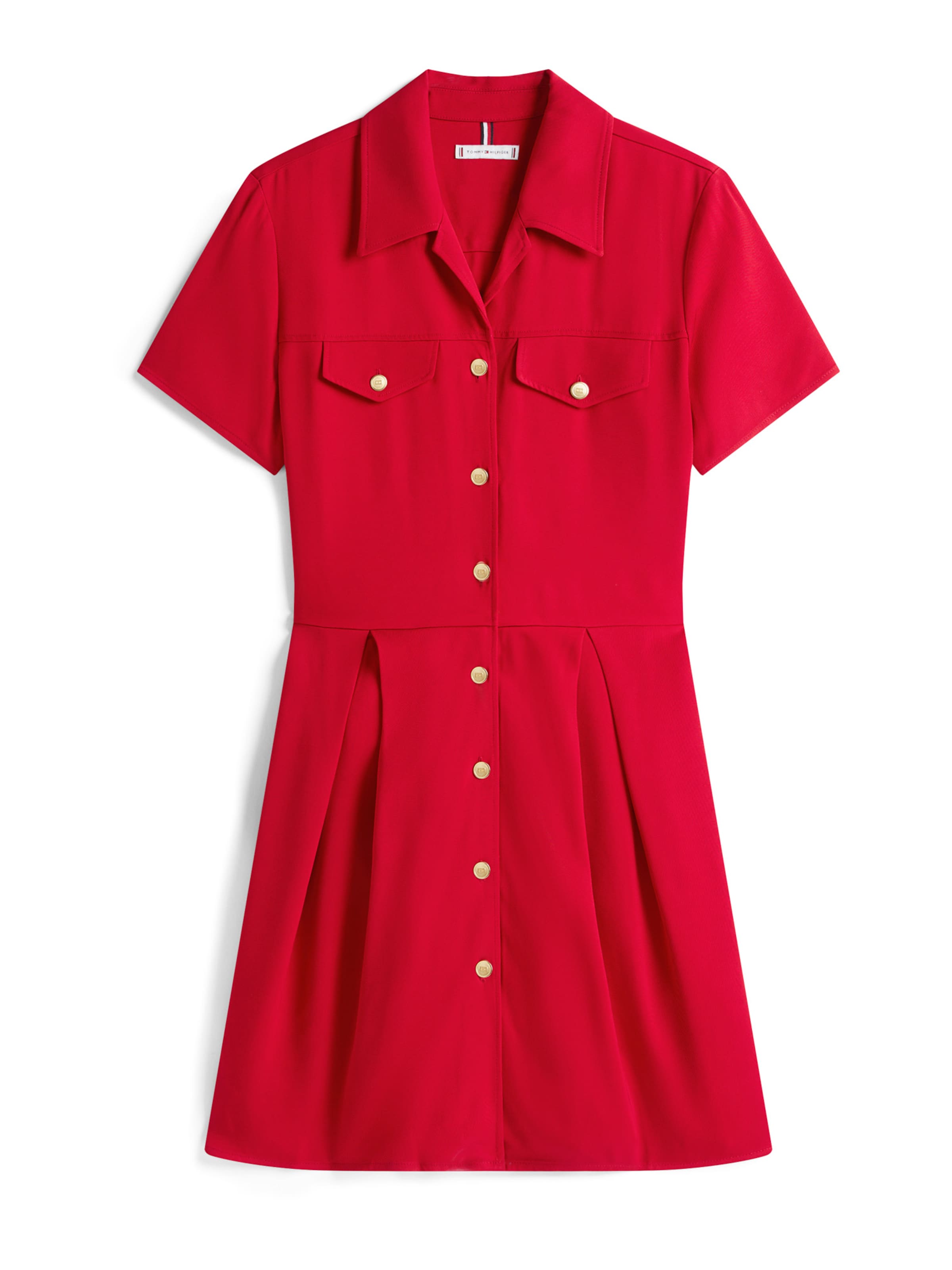 TOMMY HILFIGER Μπλουζοφόρεμα σε κόκκινο: μπροστά