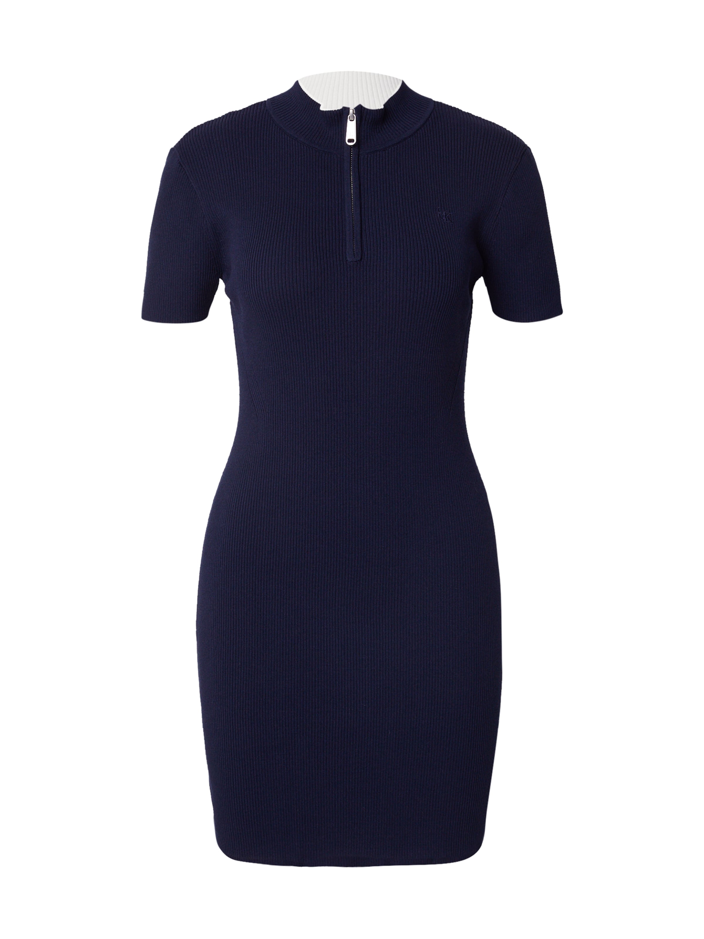 Calvin Klein Jeans - Vestido de punto en azul: frente