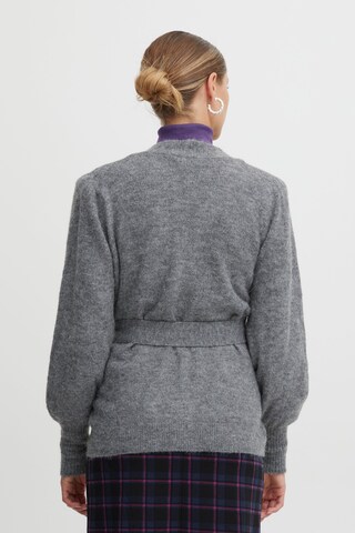 ICHI Knit Cardigan 'Kamara' in Grey