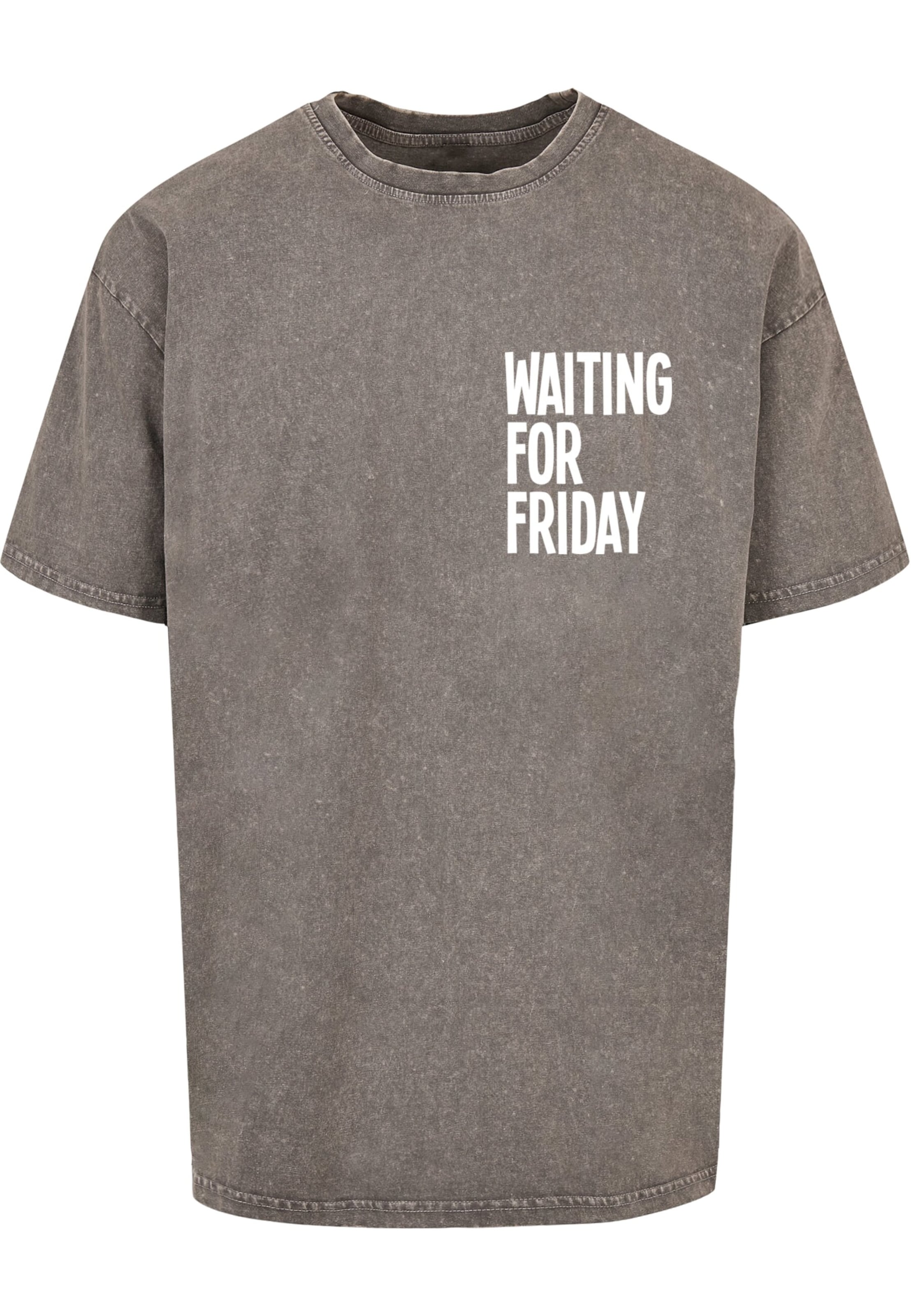 Mister Tee Shirt 'Waiting For Friday' in Grey: front