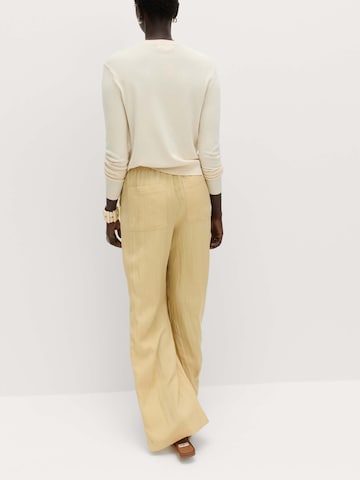 Marks & Spencer Wide Leg Hose in Gelb: Vorderseite