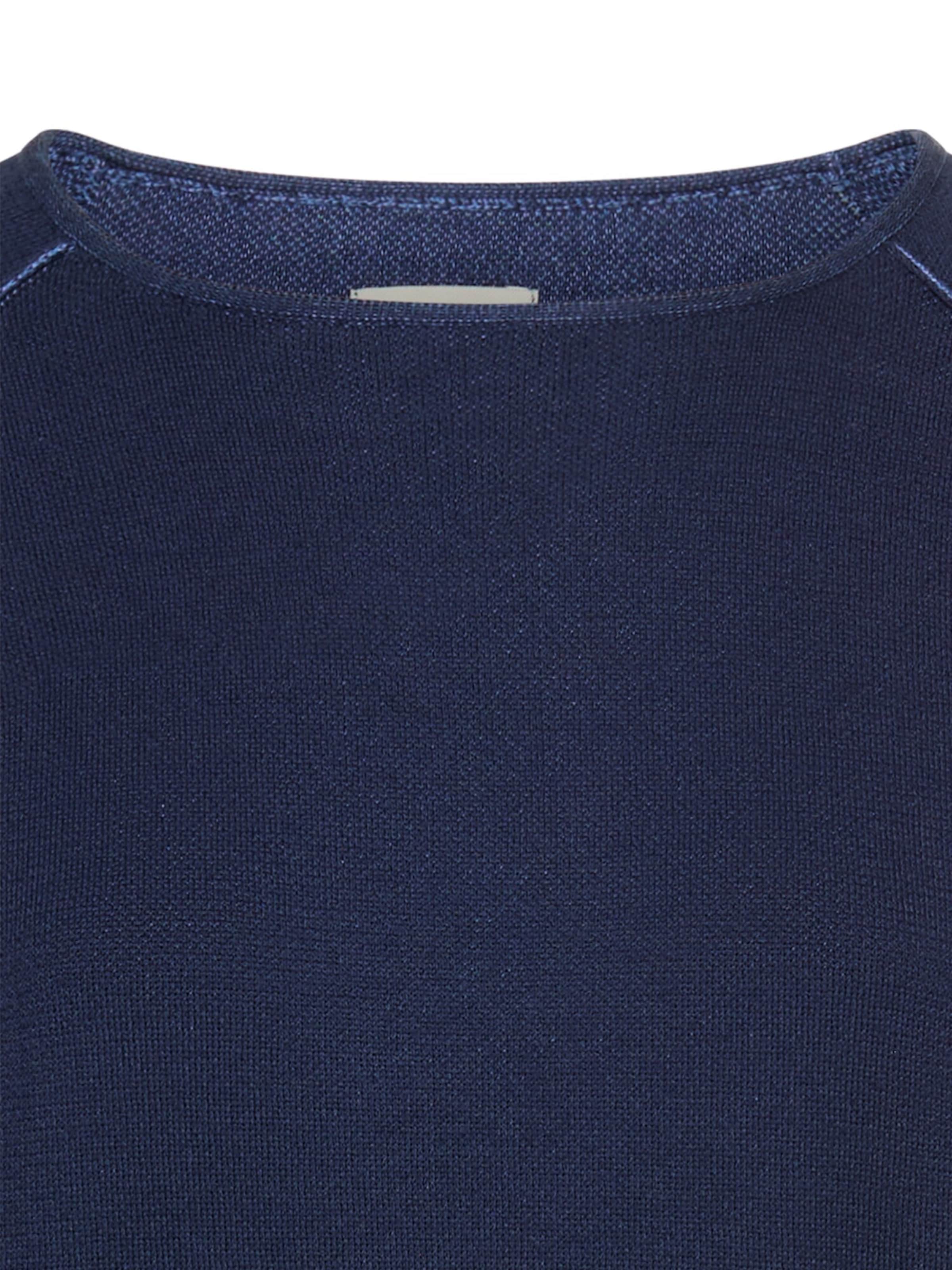 CAMEL ACTIVE Strickpullover mit Rundhalsausschnitt in Blau